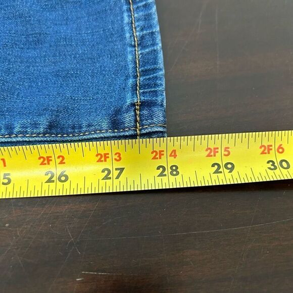 Judy Blue Mid Rise Skinny Fit Size 7/28 JB84165 Med Blue Pin Stripe Jeans - Picture 14 of 15